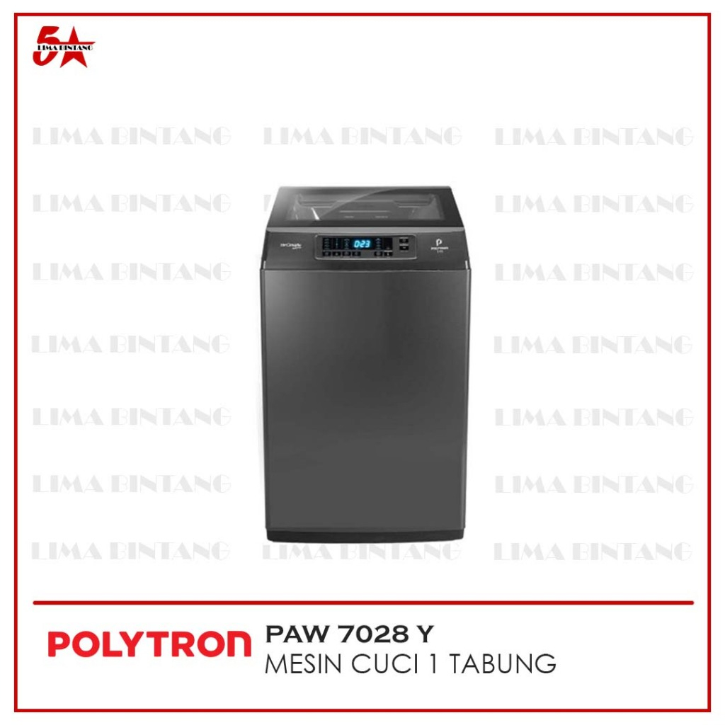 Jual MESIN CUCI 1 TABUNG TOP LOADING 7 KG POLYTRON PAW-7028Y | Shopee ...