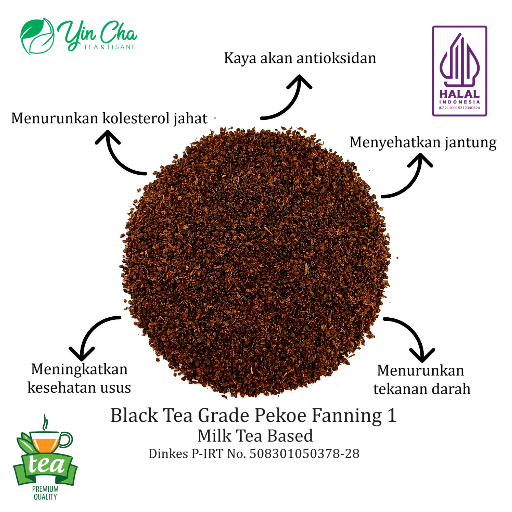Jual Indonesian Black Tea Grade Pekoe Fanning 1( PF1 ) 250 gr, 500gr ...