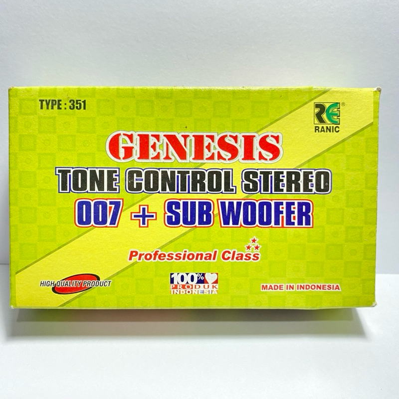 Jual KIT TONE CONTROL STEREO SUBWOOFER GENESIS 007 DC 12 V RANIC TONE ...