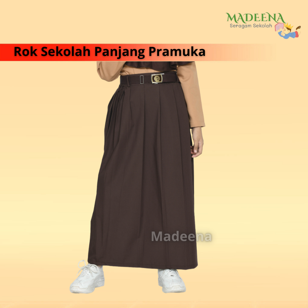 Jual Rok Pramuka Merah Seragam Sekolah SD Rempel Panjang Pinggang Karet ...
