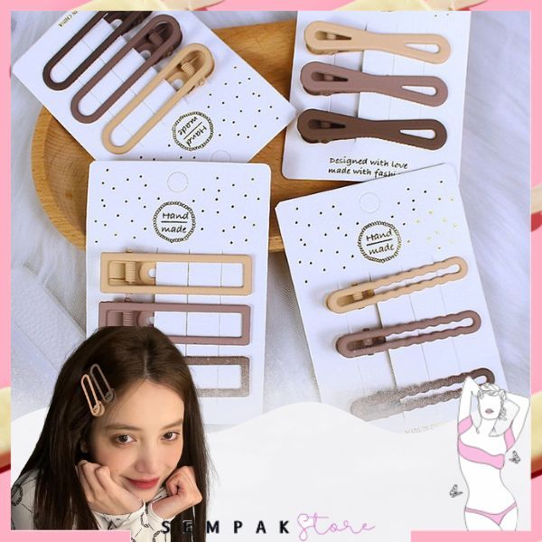 Jual SS Jepit Rambut Klip Korea Vintage 3 in 1 Hairclip Wanita Korean ...
