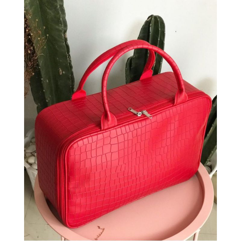 Jual Koper Mini / Mini Travel Bag Croco | Shopee Indonesia