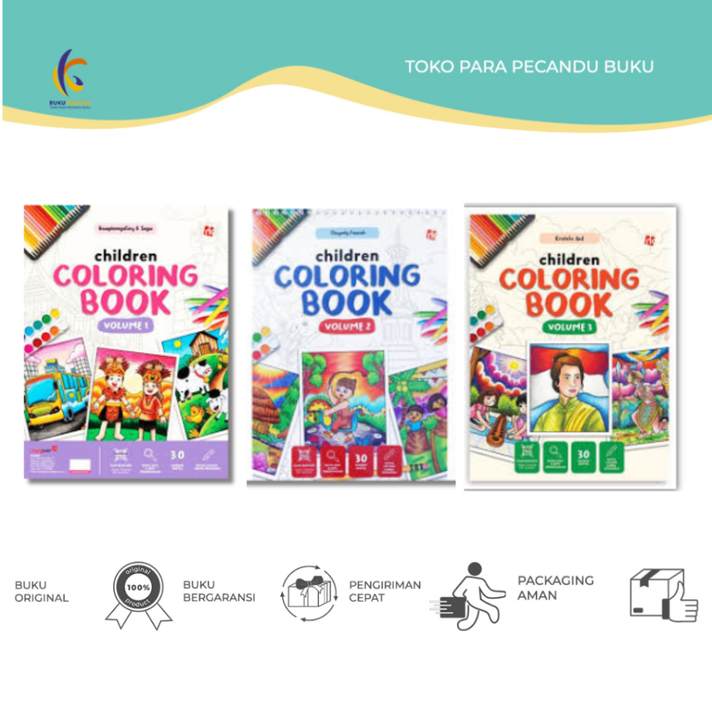 Jual Buku Mewarnai Children Coloring Book Volume 1 2 3 | Shopee Indonesia