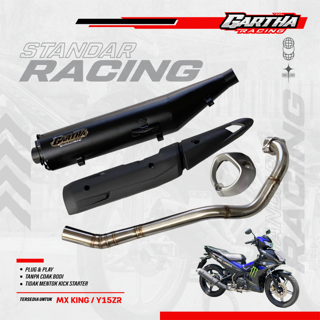 Jual knalpot mx king standar racing | Gartha Racing | Shopee Indonesia