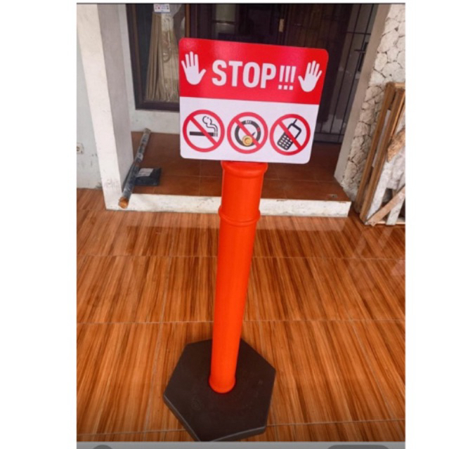 Jual stick cone alat pertamina spbu base plastic+papan rambu stop alat ...