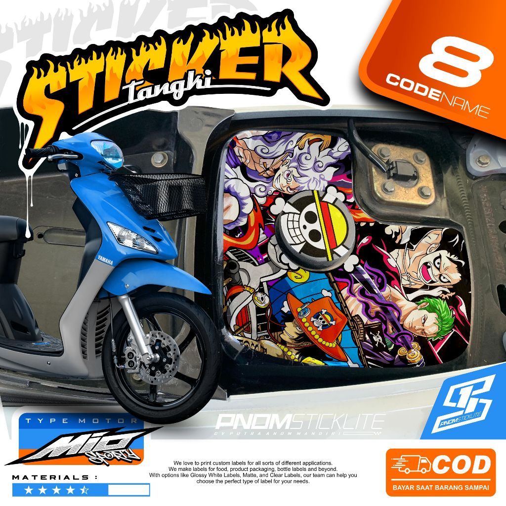 Jual STICKER TANGKI MIO SPORTY,SMILE OLD, SOUL KARBU STIKER STRIPING ...