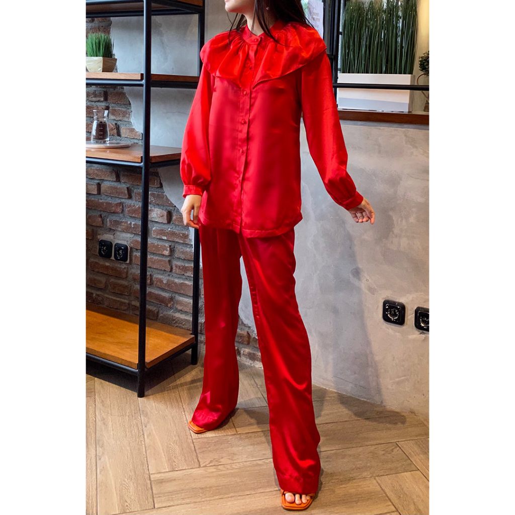 Jual red CORDELIA Top - Top Merah Lengan Panjang | Shopee Indonesia