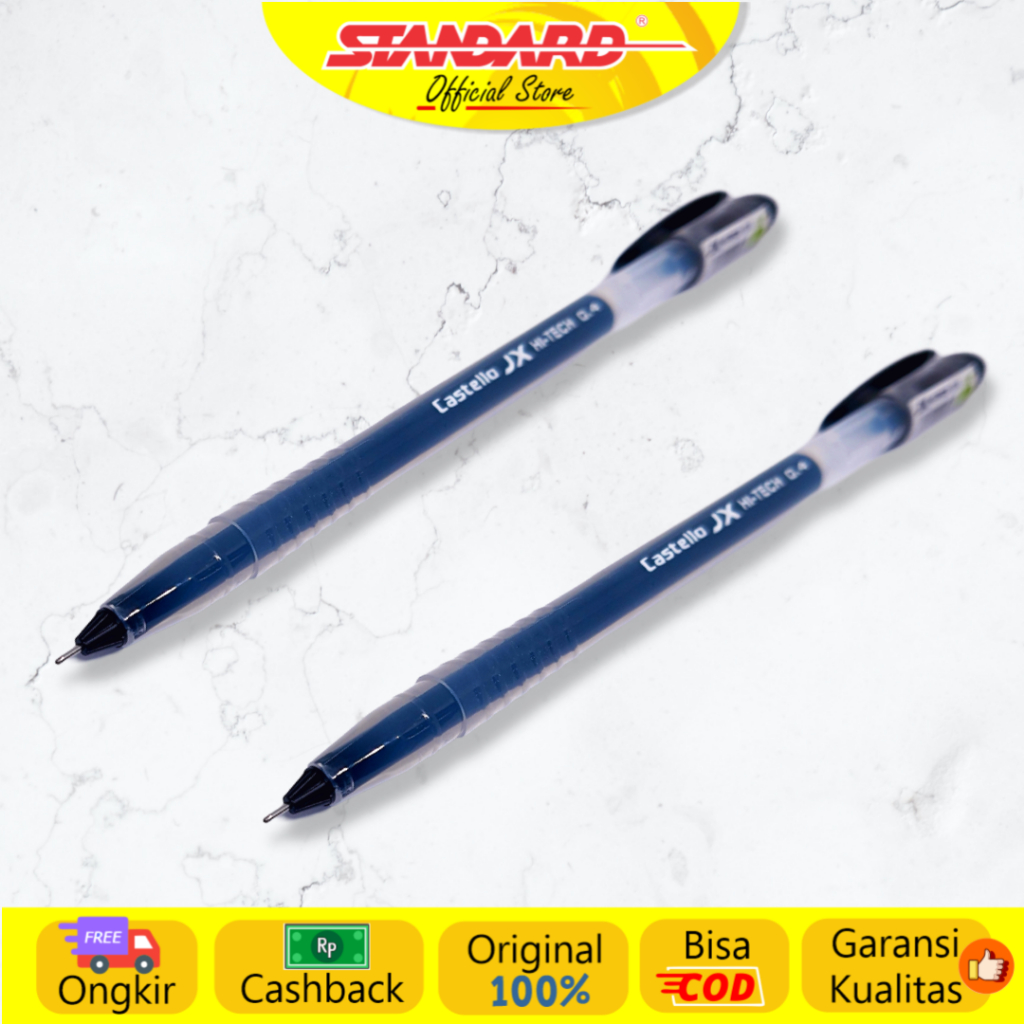 Standard - Pulpen Castello JX Hi-Tech Gel 0.4 ( Alat Tulis / Pen / Ballpoint / Pena ) (4)