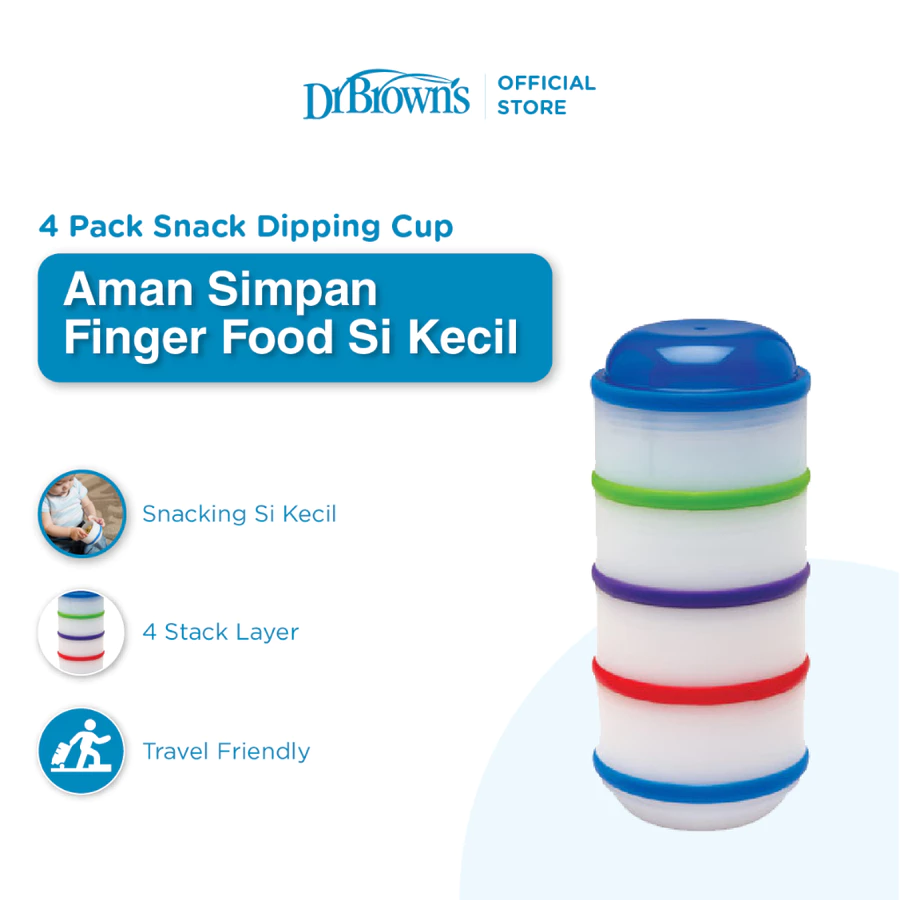 Dr.Brown's Snack-A-Pillar™ Snack & Dipping Cup, 4-Pack / Tempat makan
