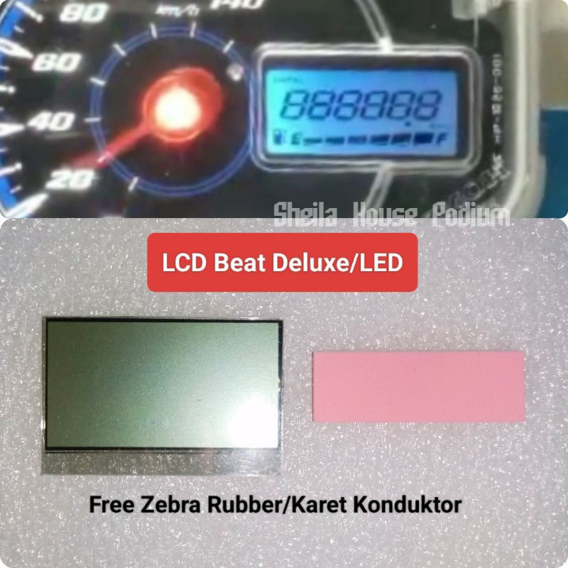 Jual LCD Honda Beat Deluxe / LED, Gratis Karet Konektor, Amper Bensin ...