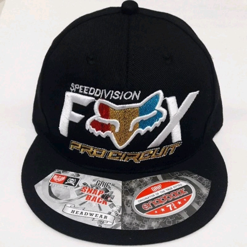 Jual TOPI SNAPBACK FOX RACING PROCIRCUIT SPEEDDIVISION FULL BORDIR ...