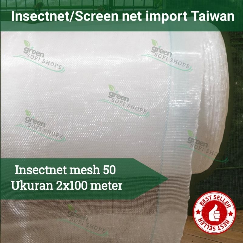 Jual Insectnet/screen net mesh 50 import ukuran 2x100 meter/kualitas ...