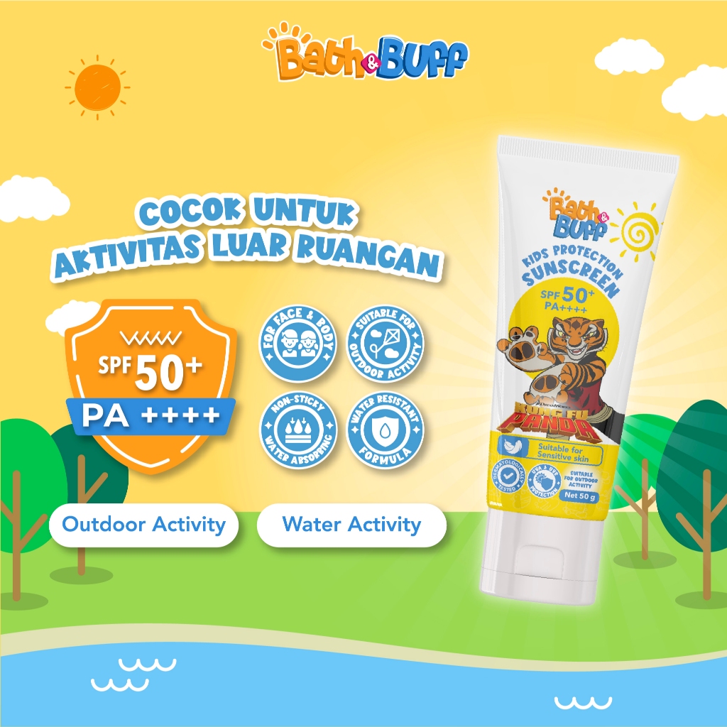 Jual Bath & Buff Kids Protection Sunscreen SPF 50+ PA++++ | Tabir Surya ...