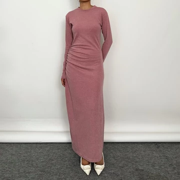 Orina Dres Knit Premium Long Dres Wanita Lengan Panjang Pres Body Long Dres Korean
