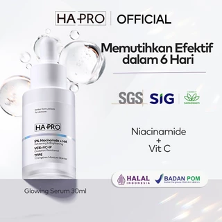 [HAPRO] HA PRO Serum Whitening Niacinamide & Vitamin C 2IN1 Glowing Essence 30ml Dark Spot Fading Face Serum Mencerahkan Kulit Wajah Kusam Serum Wajah Brighten Skin Pencerah Wajah Serum Skincare