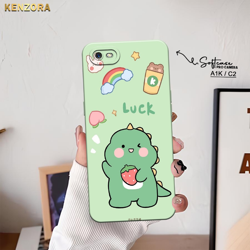 Jual Kenzora Case OPPO A1K/C2 Fashion Case Kartun Dino Cute