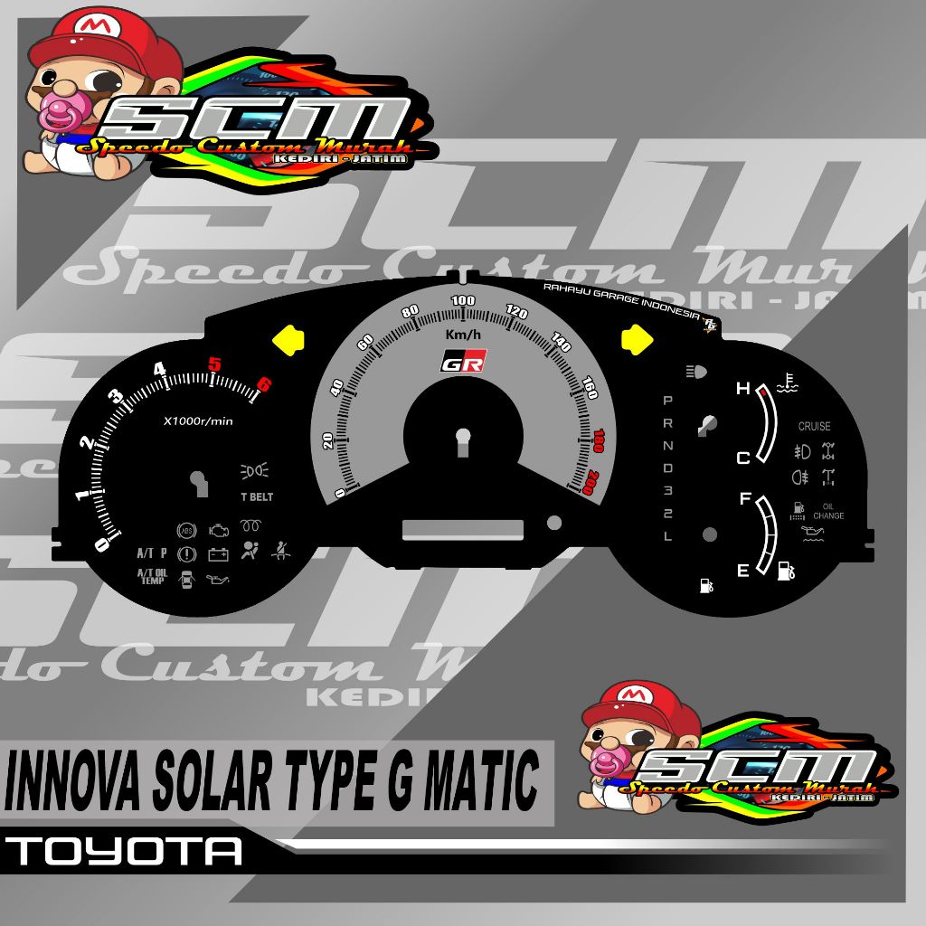 Jual PAPAN SPEEDOMETER CUSTOM INNOVA OLD SOLAR TYPE G MANUAL DAN MATIC ...