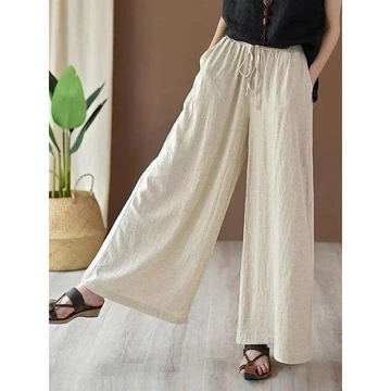Celana Kulot Super Jumbo Kain Katun Linen