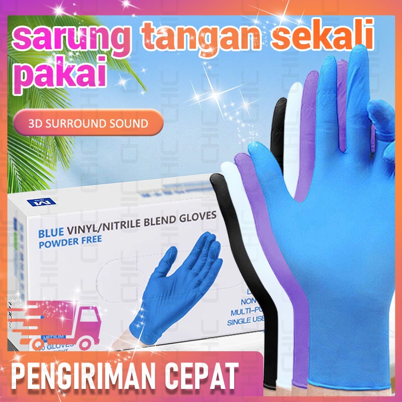 Jual Sarung Tangan Nitrile Box Isi 100 Pcs/Handglove Nitrile Tebal