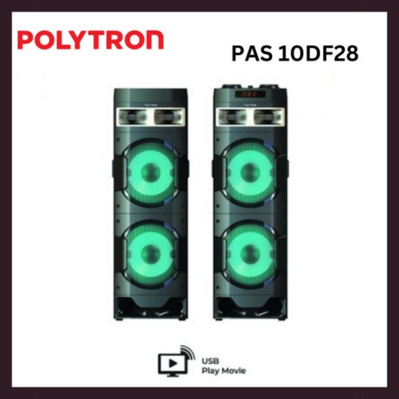 Jual POLYTRON PAS-10DF28 PAS-10DF38 SPEAKER AKTIF 10 INCH DOUBLE WOOFER ...