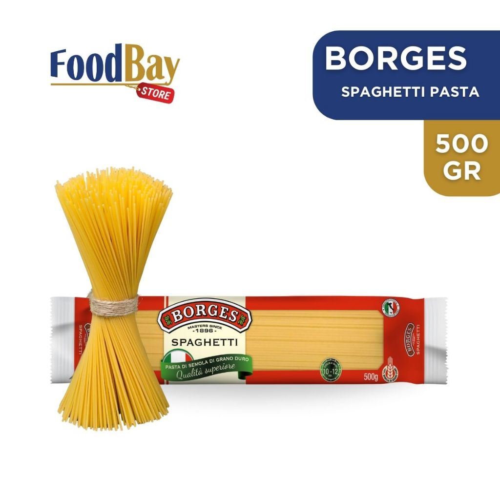 Jual BORGES Spaghetti Pasta 100% gandum 500 Gr | Shopee Indonesia