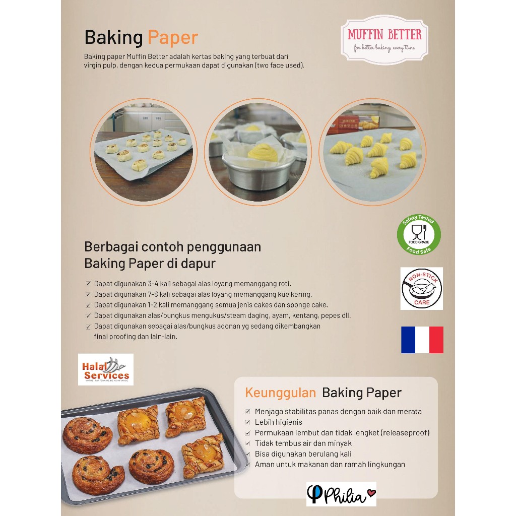 Jual Baking Parchment Paper Halal Tidak Lengket Muffin Better Impor ...
