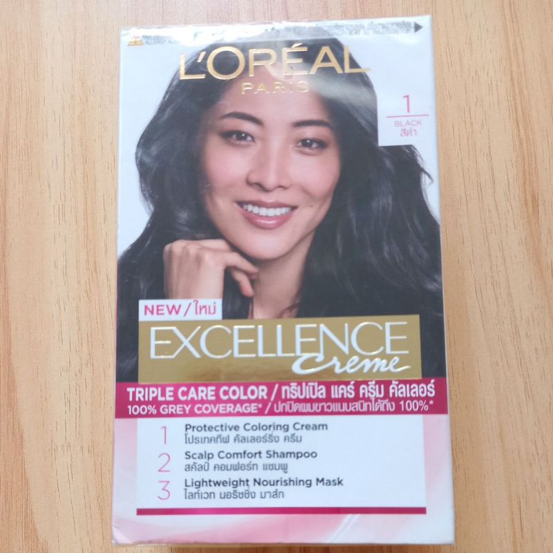 Jual L'Oreal Paris Excellence Hair Color Creme 1 Black | Shopee Indonesia