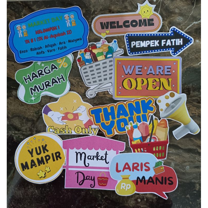 Jual Props Photobooth Topper Cake Bucket Poster Gratis Desain Mix ...