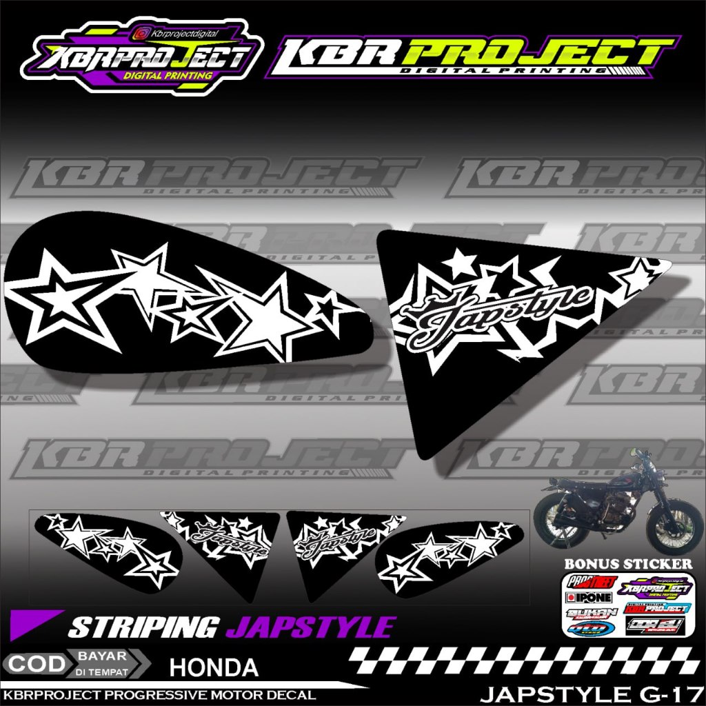 Jual JAPSTYLE STIKER STRIPING PREMIUM KEREN LIS VARIASI MOTOR HONDA ...