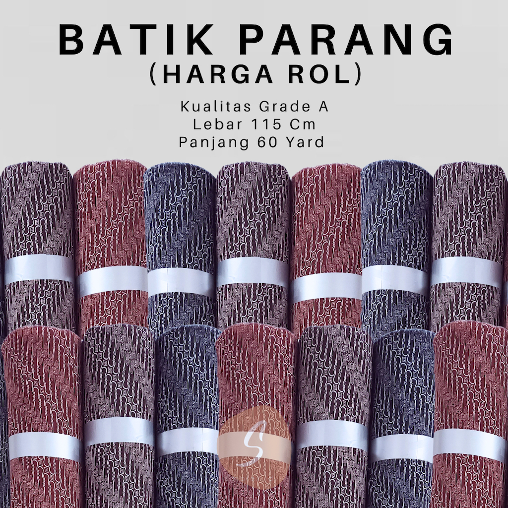 (HARGA PER ROL 60 YARD) Kain Batik BSY - BATIK PARANG / BATIK PARANG FOIL