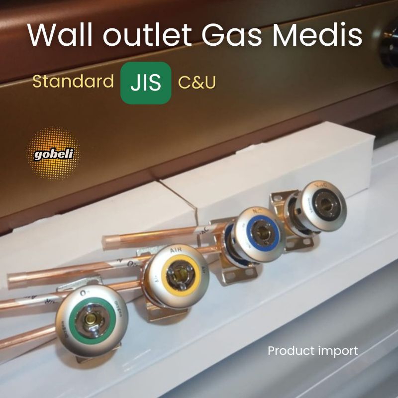 Jual Outlet gas medis Oxygen type WALL, standart Japan (JIS) - untuk ...