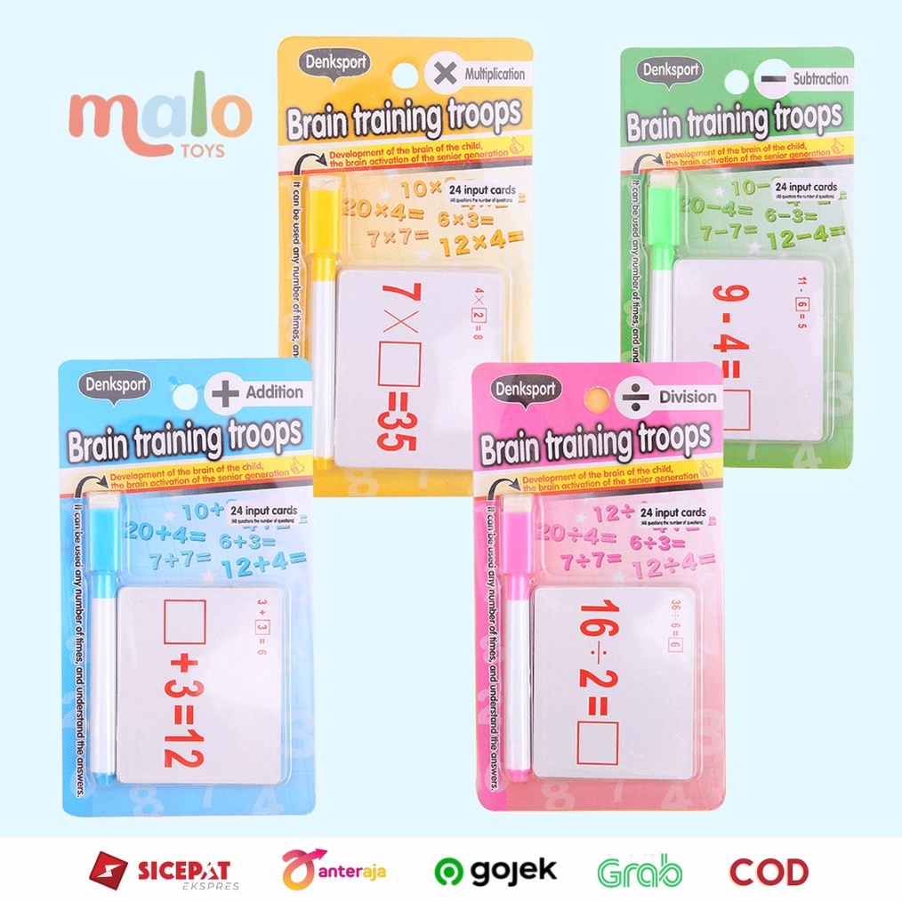 Jual Diskon Flash Brain Training Flash Cards Kartu Wipe And Clean ...