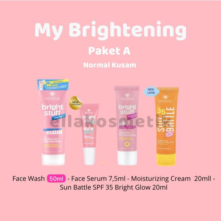 Jual Paket Emina Basic Skincare 4 pcs ( Face Wash 50 ml + Moisturizer ...