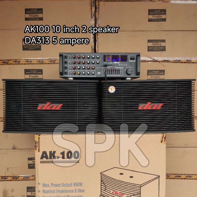 Jual Paket Karaoke Sound System DAT 10 inch AK100 DA313 | Shopee Indonesia