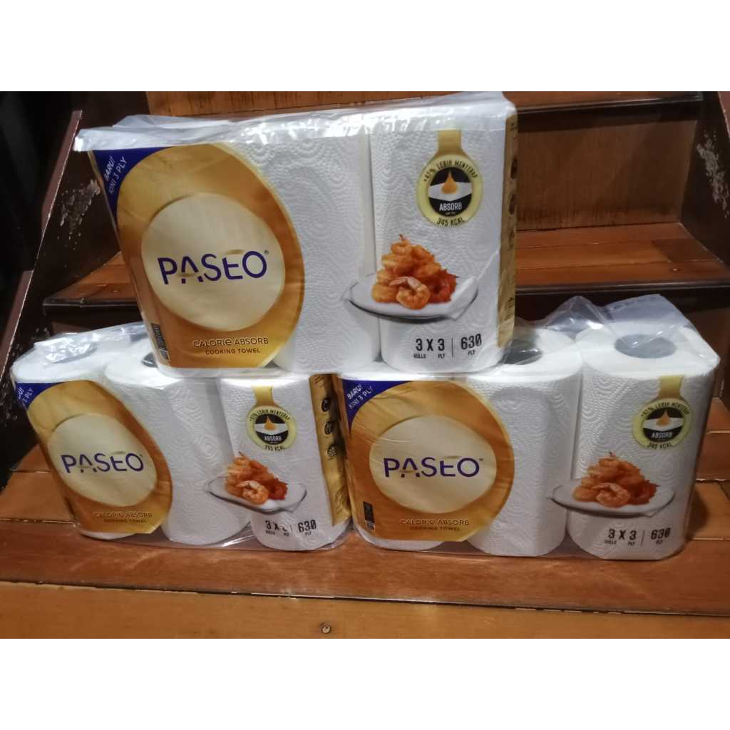 Jual PASEO TOWEL KITCHEN 3 ROLL (630PLY TISU DAPUR) | Shopee Indonesia