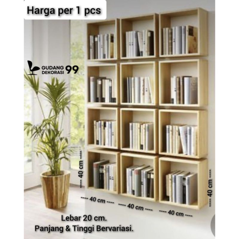 Jual Ambalan Kotak Persegi/ Lebar 20 cm, panjang 30,35,40,45,55,60 cm ...