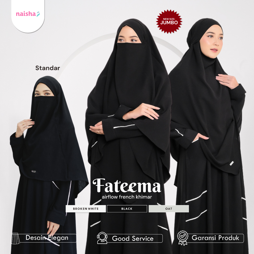 Jual Naisha - Fateema Airflow French Khimar | French Khimar Syari ...