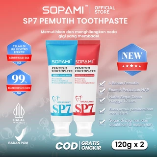 [BPOM] SOPAMI SP7 Pro Paket Combo Siang & Malam Pasta Gigi Pemutih dan Perawatan Gigi Rasa Mint 240g