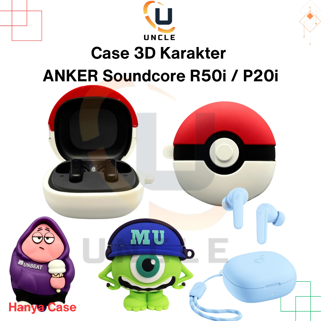 Jual Case Anker SoundCore R50i 3D Kartun Lucu Casing Earphone TWS ...