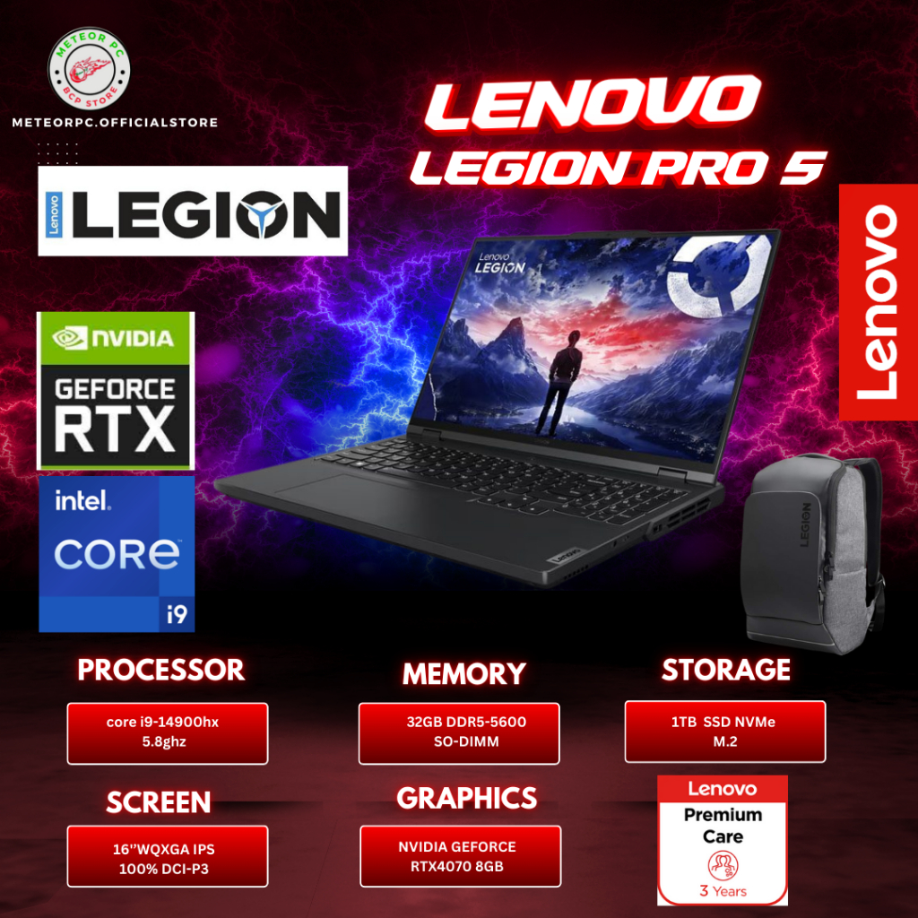 Jual Lenovo Legion Pro 5 16IRX9-83DF003MID /Core i9-14900HX/32GB/1TB ...