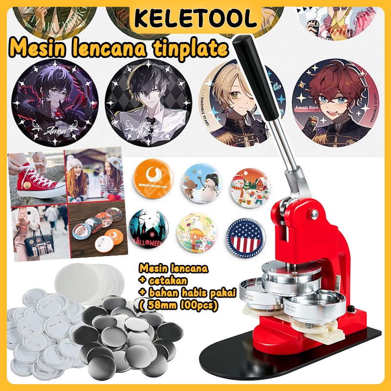 Jual Mesin Pembuat Kancing Mesin Pembuat Kancing 58mm Lencana Punch ...