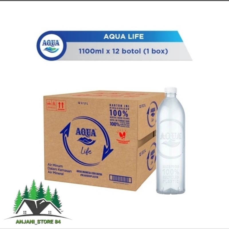 Jual Aqua Life Air Mineral 1100ml x 12 Botol | Shopee Indonesia