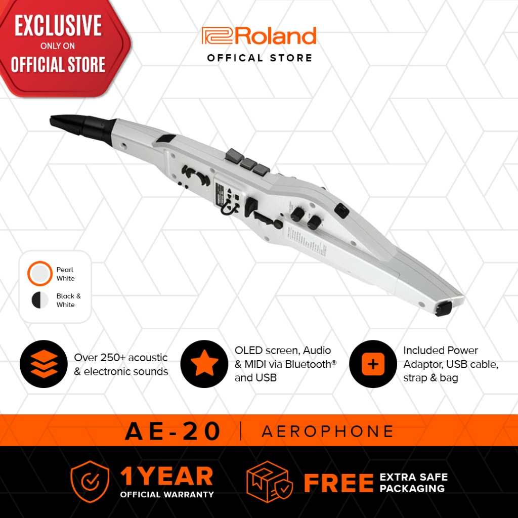 Jual Roland Aerophone AE-20W Digital Wind Instrument - All White ...