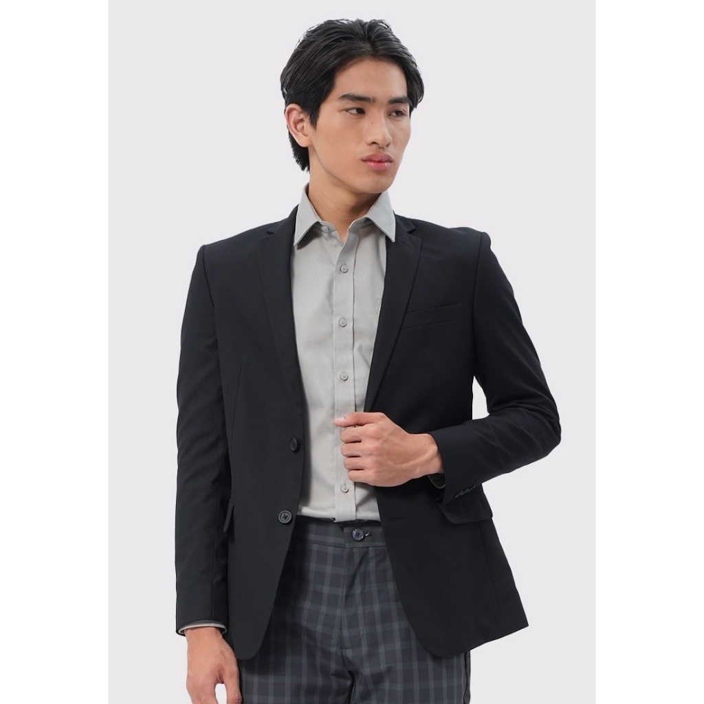Jual Executive Basic Slim Fit Formal Suit Black | Shopee Indonesia