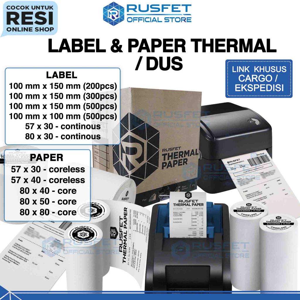 Jual Label Thermal Paper Sticker Kertas Printer Resi Pengiriman Paket ...
