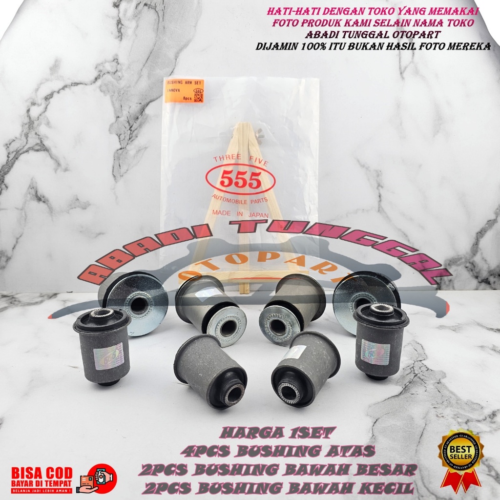 Jual BUSHING ARM SET ATAS BAWAH KIRI KANAN TOYOTA INNOVA 1SET 8PCS ...