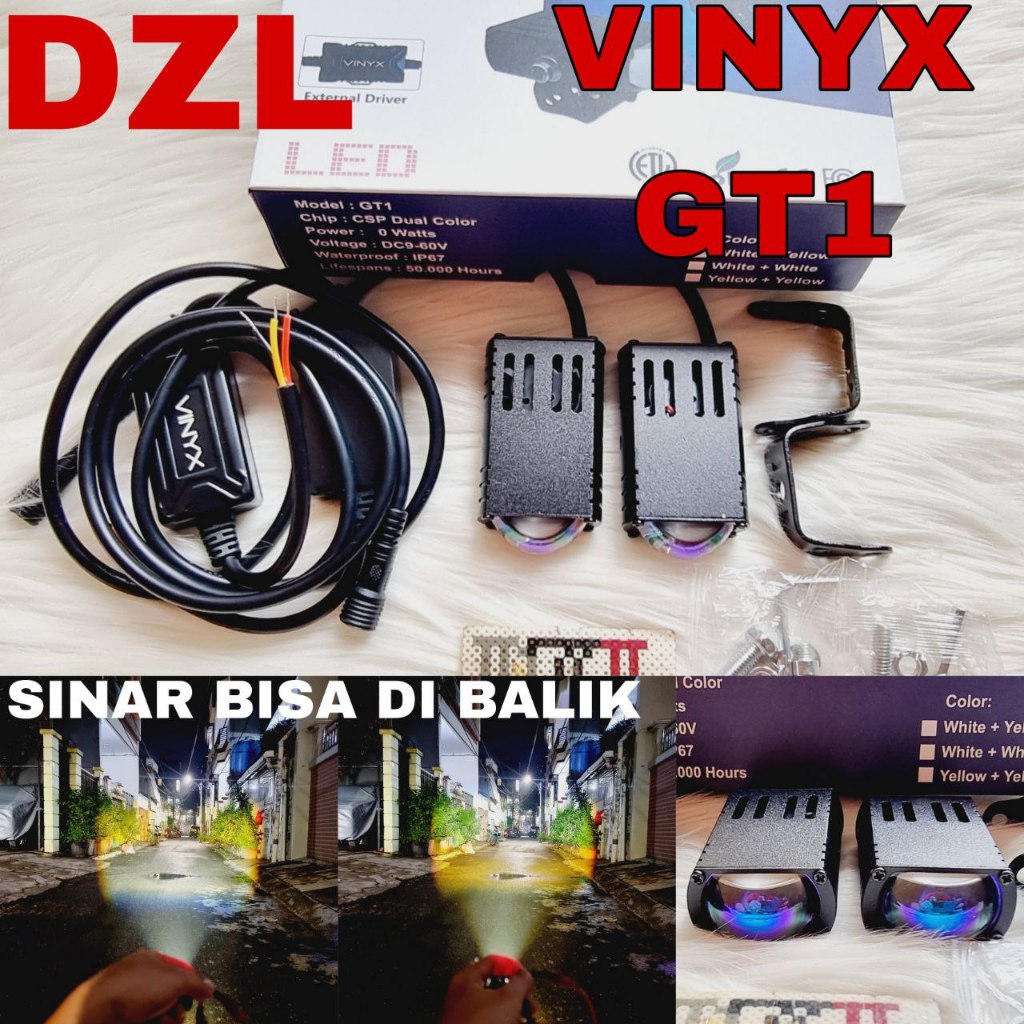 Jual Lampu tembak led vinyx gt1 purple lens premium kipas 2 warna jauh ...