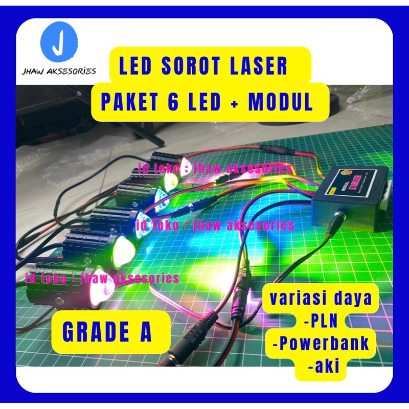 Jual LED SOUND MINIATUR LASER PAKET 6 LED | Shopee Indonesia
