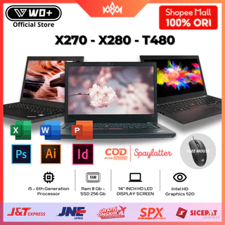 Laptop Lenovo Thinkpad X270 X280 T480 Core i5 Gen6 Gen8 RAM 8GB SSD 256GB COD Second New 99% Original