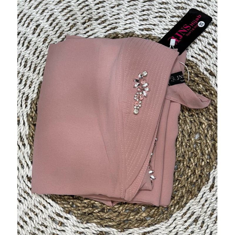 Khimar Namira Payet Lurus Hijab Ceruty Babydoll Jumbo Payet Premium Kerudung Syari 2 Layer